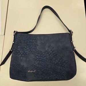 Desigual Dark Blue Floral Shoulder Bag